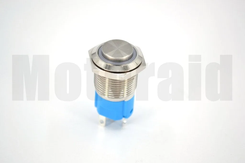16mm Kalıcı Metal Anahtar Kırmızı Işıklı 1NO/1NC 12V 24V 1-0