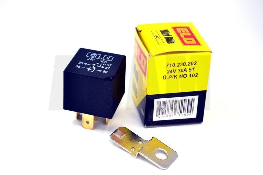 24V 30A Mini Röle 5 Fişli Çift 87 ELO 710230202