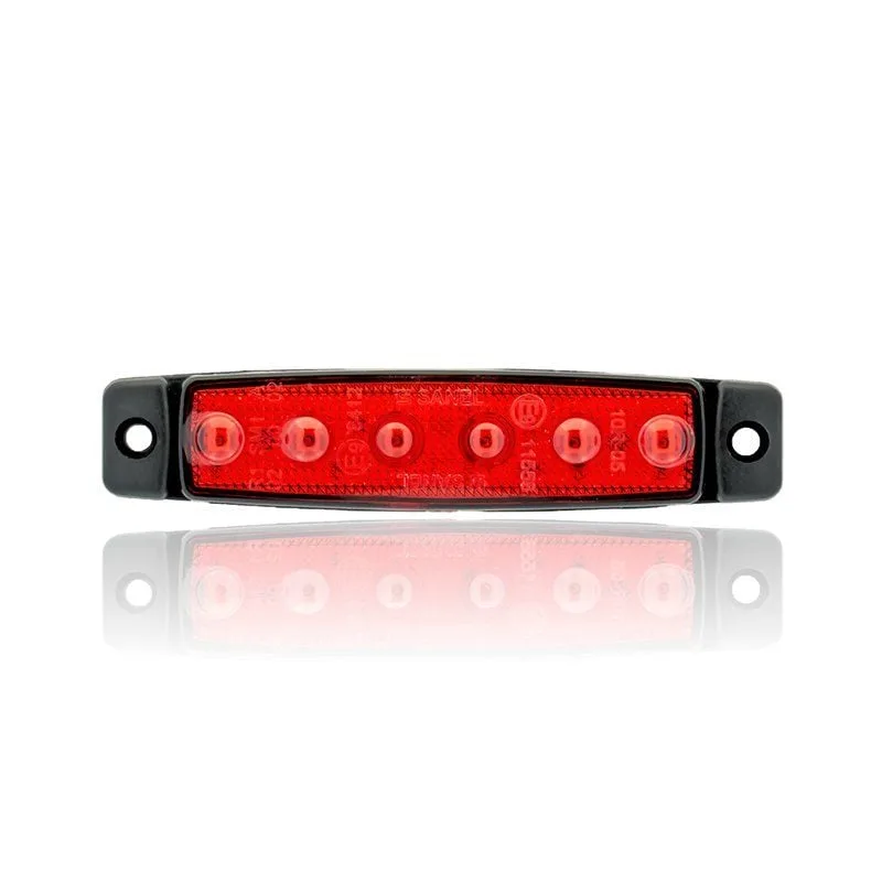 12V 6 Led Kırmızı Parmak Lamba Su Geçirmez İnce Dizayn Yan İşaret