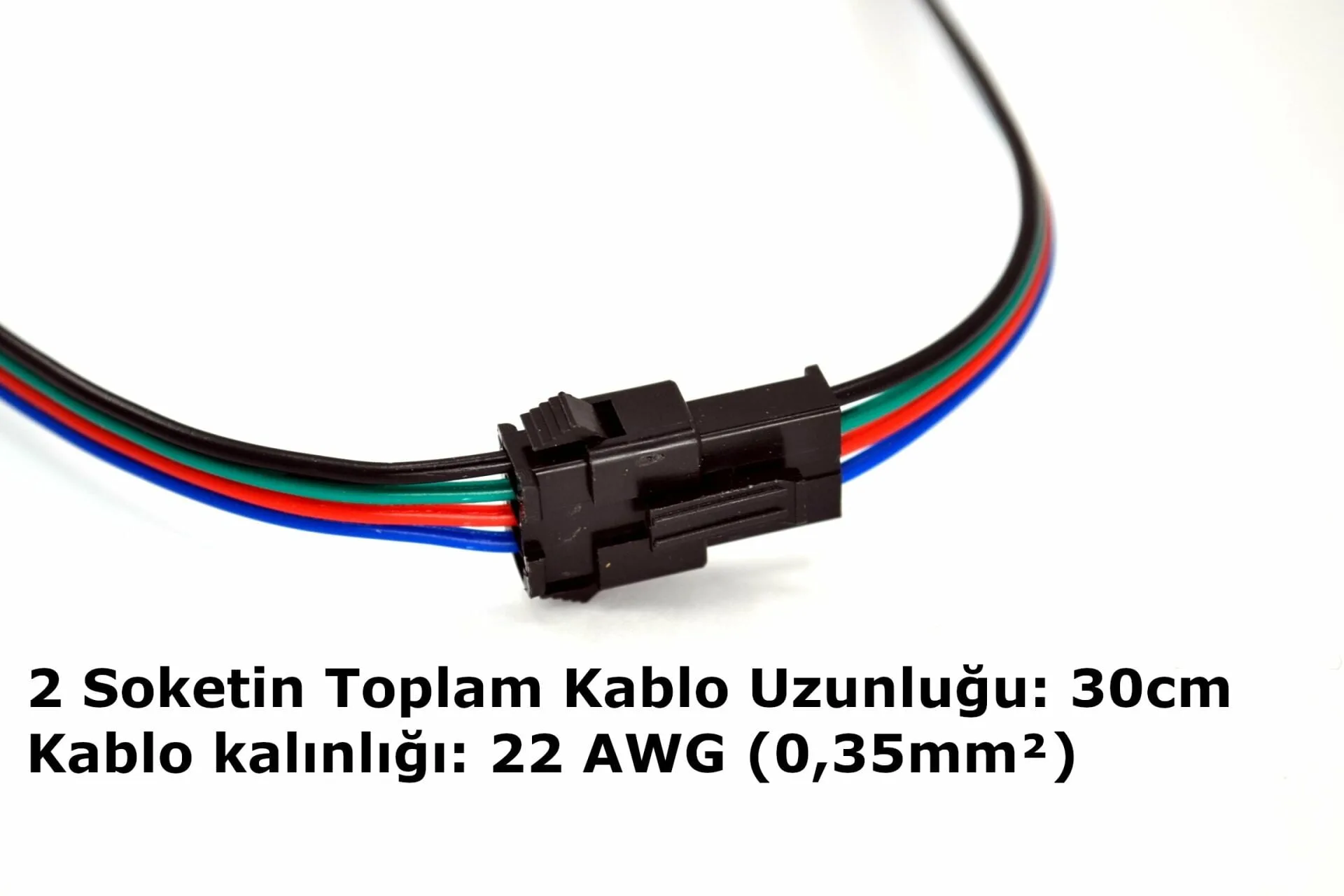 1 Set 4 Pin Kablolu JST LED Konnektör Elektrik Soketi MT-ES04
