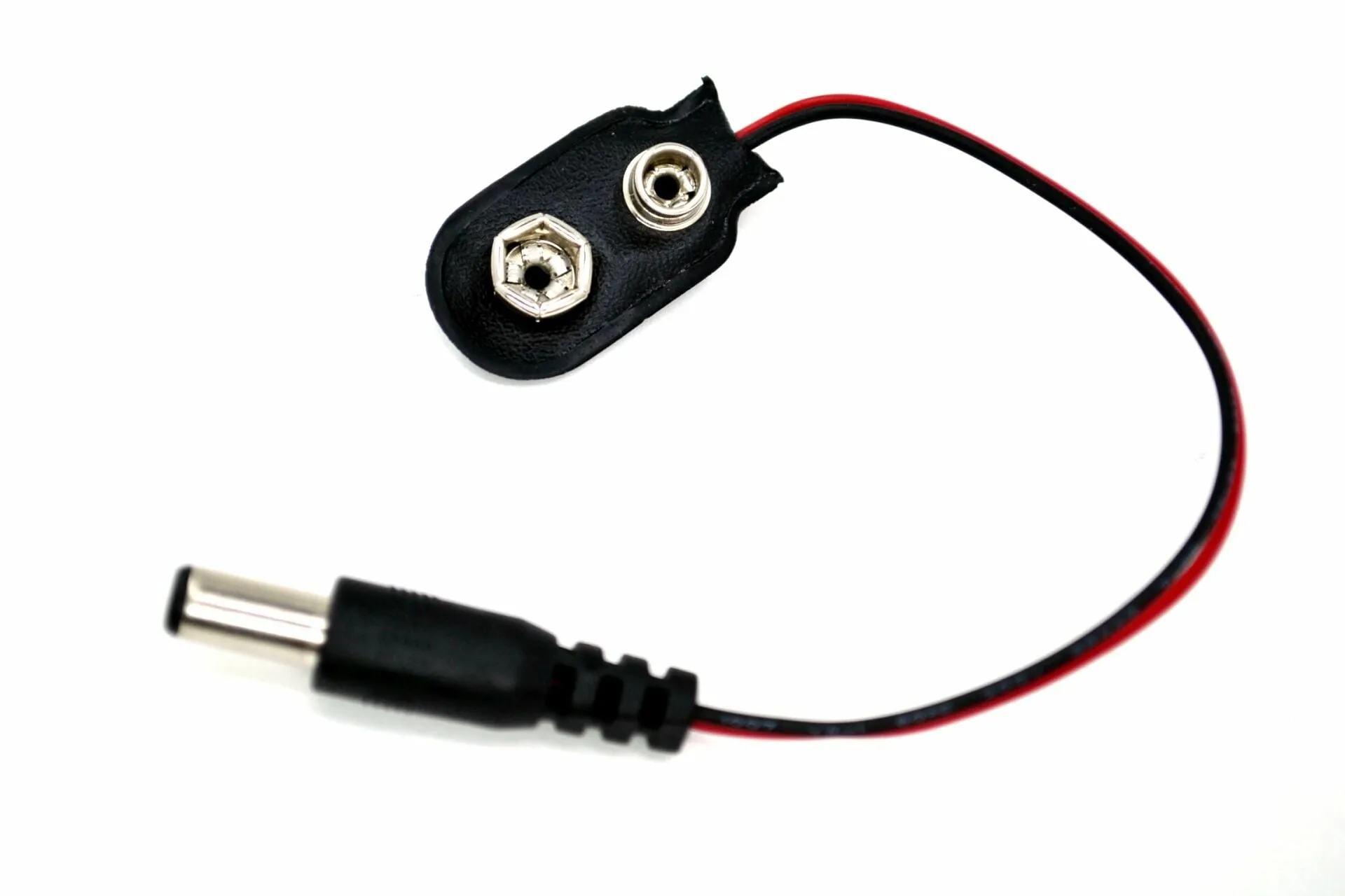 9V Yassı Pilden Elektrik Alma Soketi 2,1mm Erkek DC Jaklı MT-SK65