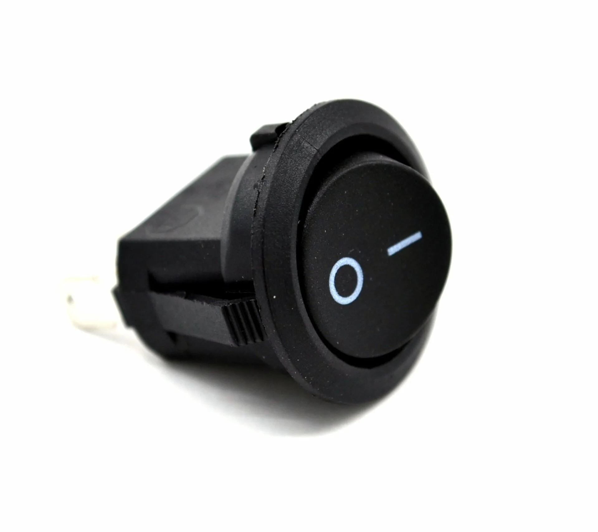 23mm Yuvarlak Siyah Elektrik Anahtarı 1-0 Işıksız Rocker MT-ANK20