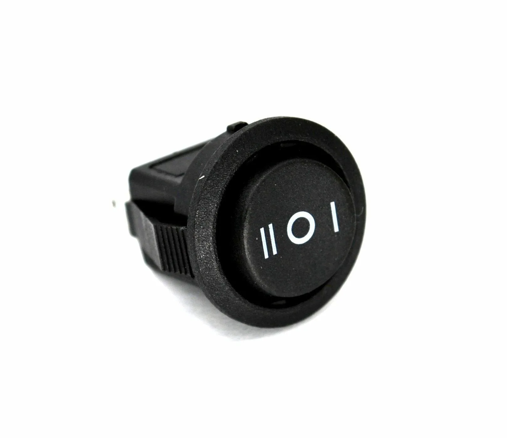 Mini 15mm Yuvarlak Siyah Elektrik Anahtarı 1-0-2 Işıksız Rocker