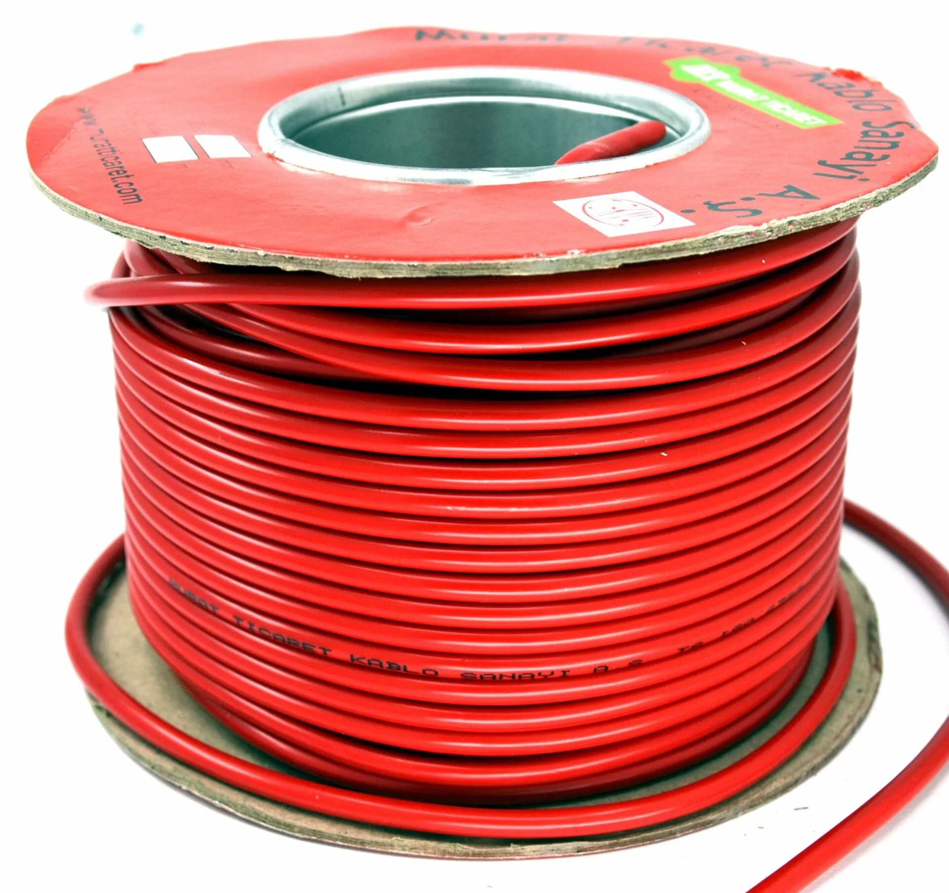 50 Metre 4mm² Kırmızı Bakır Kablo Kalaylı Nyaf Tekne Oto Karavan Elektrik Tesisat Kablosu Top