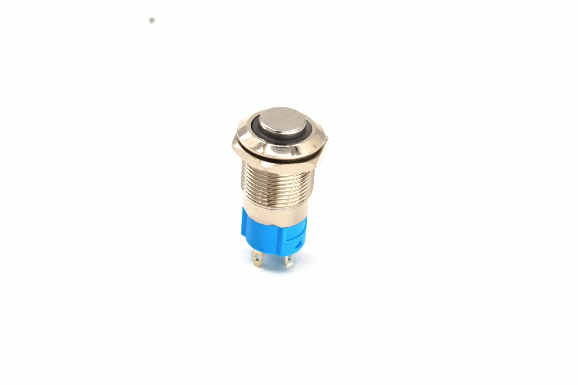 12mm Kalıcı Anahtar 12V 24V Yeşil Işıklı Yuvarlak Metal MT-ANK14