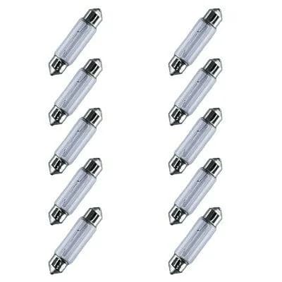 10 Adet 12V 10W Sofit Ampul 39mmx10mm