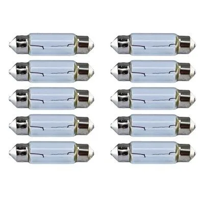 10 Adet 12V 5W Sofit Ampul 39mmx10mm