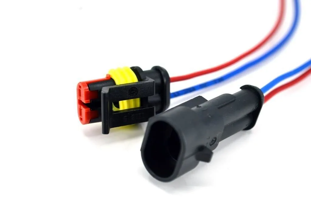 1 Takım 2 Kablolu Süper Seal Erkek Dişi Elektrik Bağlantı Soketi MT-09