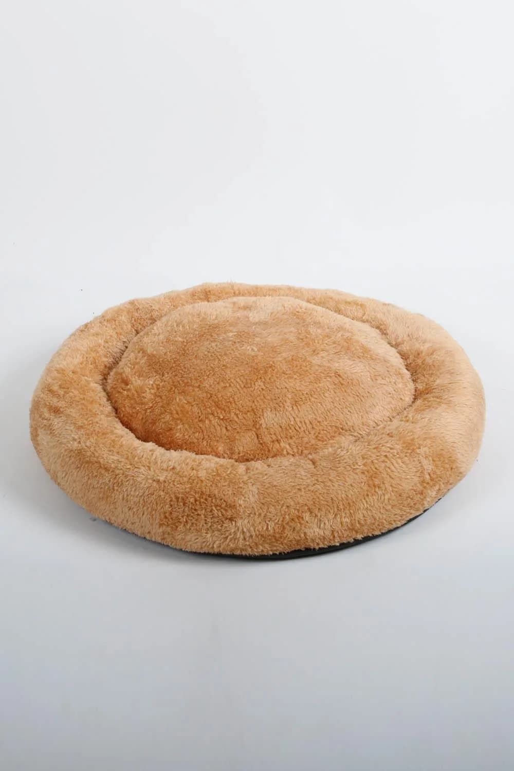 Cookie Pet Sherpa Polar Yıkanabilir Yuvarlak Köpek Kedi Yatağı 60 Hardal