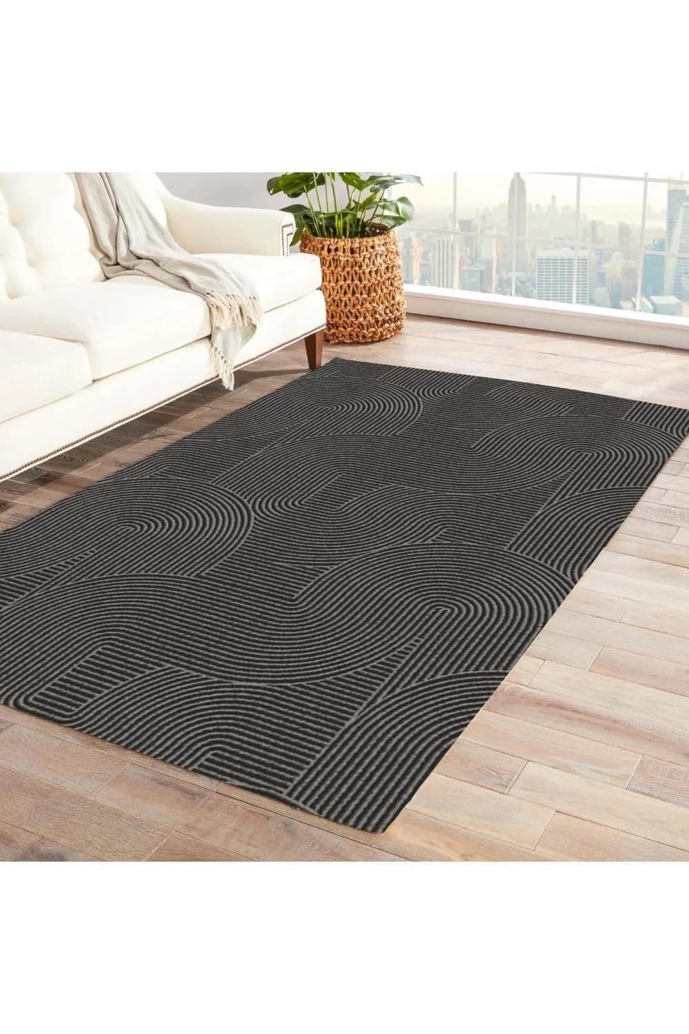 Jassrug Rölyef Halı 120X180 Joy Anrasit