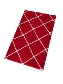 Jassrug Royal Kaymaz Taban Banyo Halısı 50x80 Diamond Kırmızı