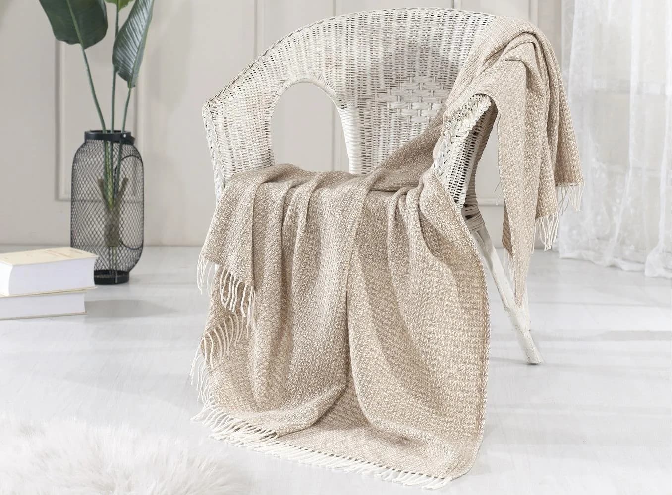 Dolce Bonita Home Yün-Pamuk Karışımlı TV Battaniye 130x170 Bohem