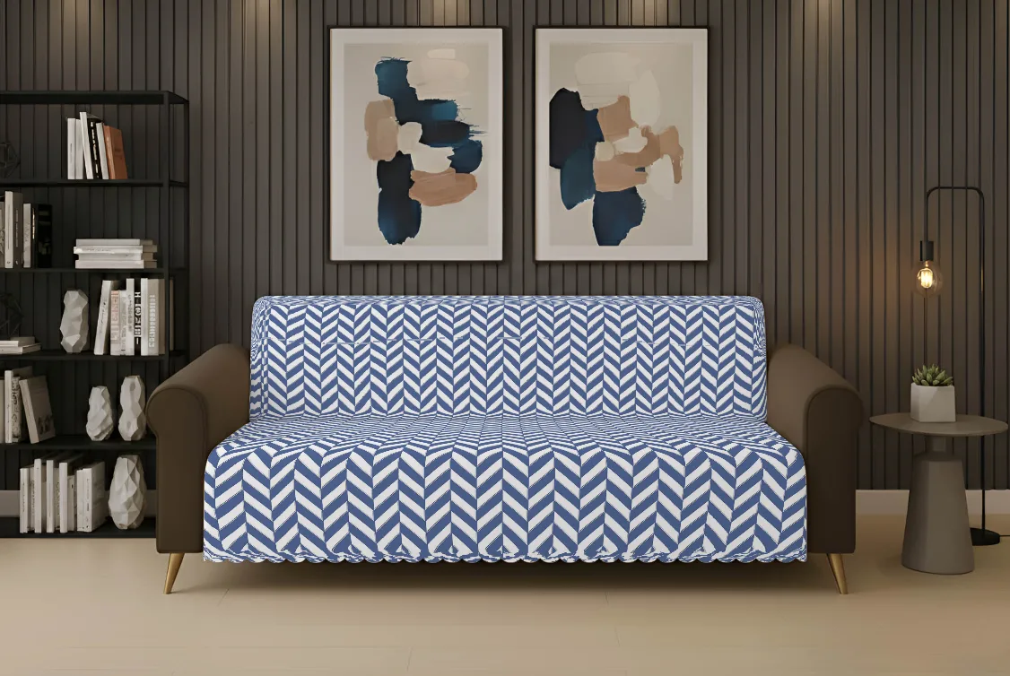 Dinarsu Kaydırmaz Koltuk Örtüsü 175X220 Ege Mavi