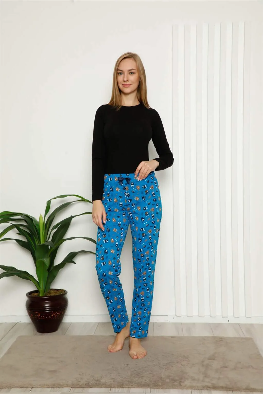 Angelino Kadın Pamuklu Alt Pijama 27382