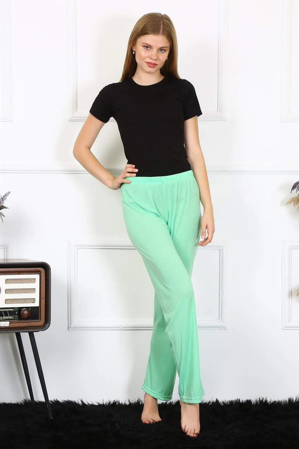 Kadın Pamuklu Tek Alt Pijama 27496