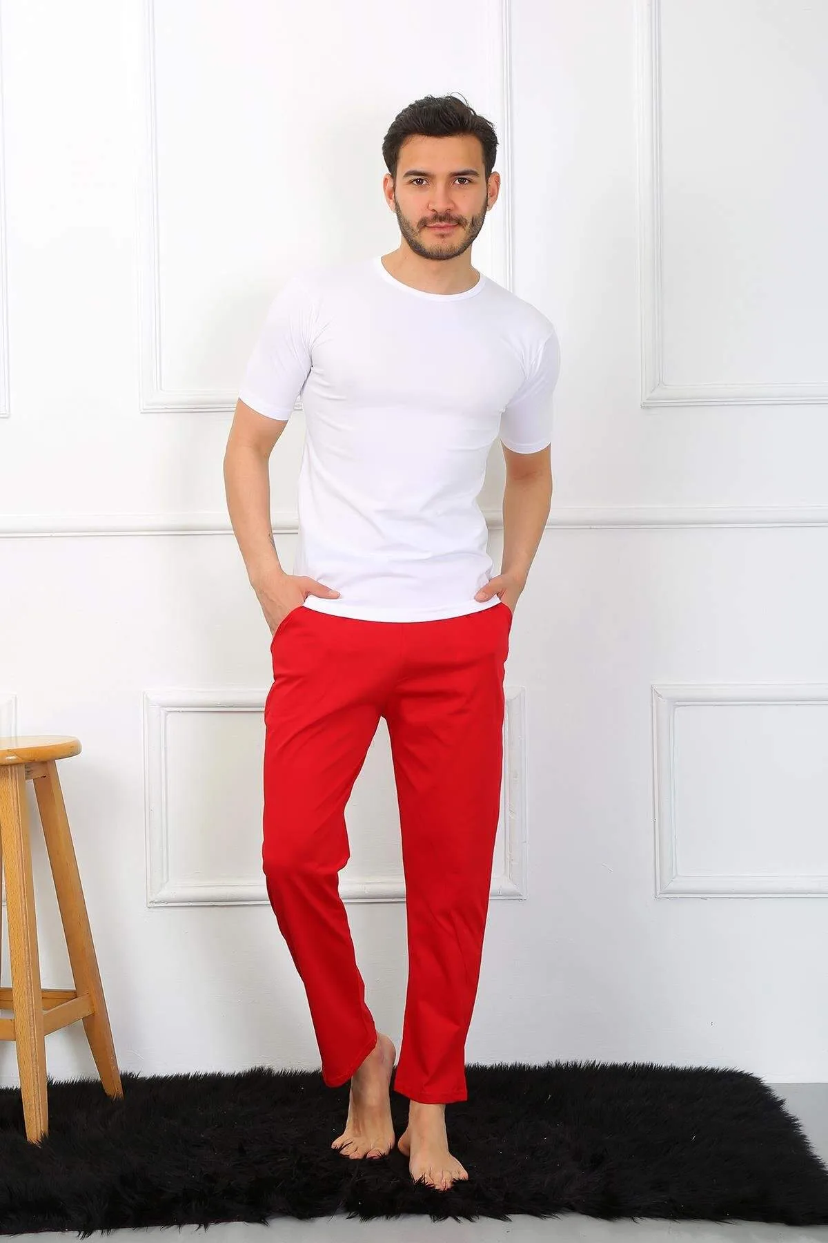 Angelino Erkek Pamuk Tek Alt Pijama 27495