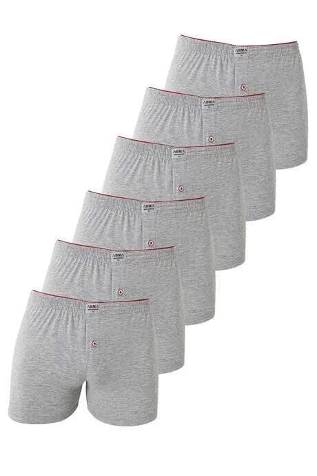 6'lı Paket Erkek Penye Havlu Bel Boxer %100 Pamuk