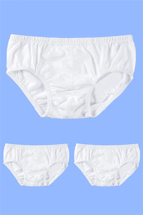 Erkek Çocuk Beyaz Külot %100 Pamuklu 3'lü Paket