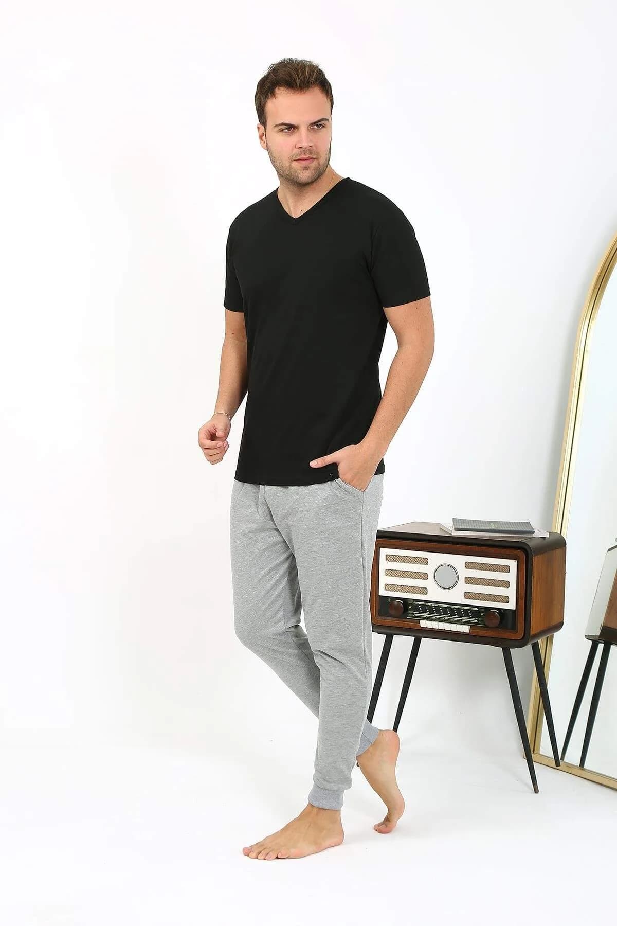 Angelino Erkek Pamuk Tek Alt Pijama 27551
