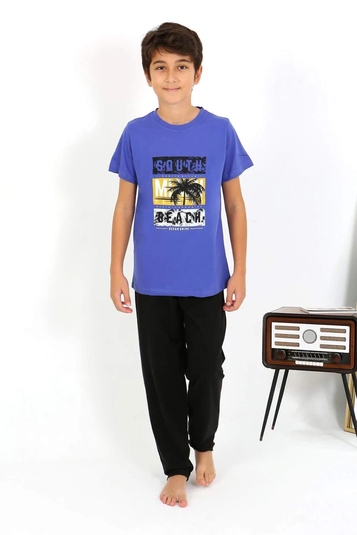 Erkek Çocuk Kısa Kol Penye Pijama Takım 20758