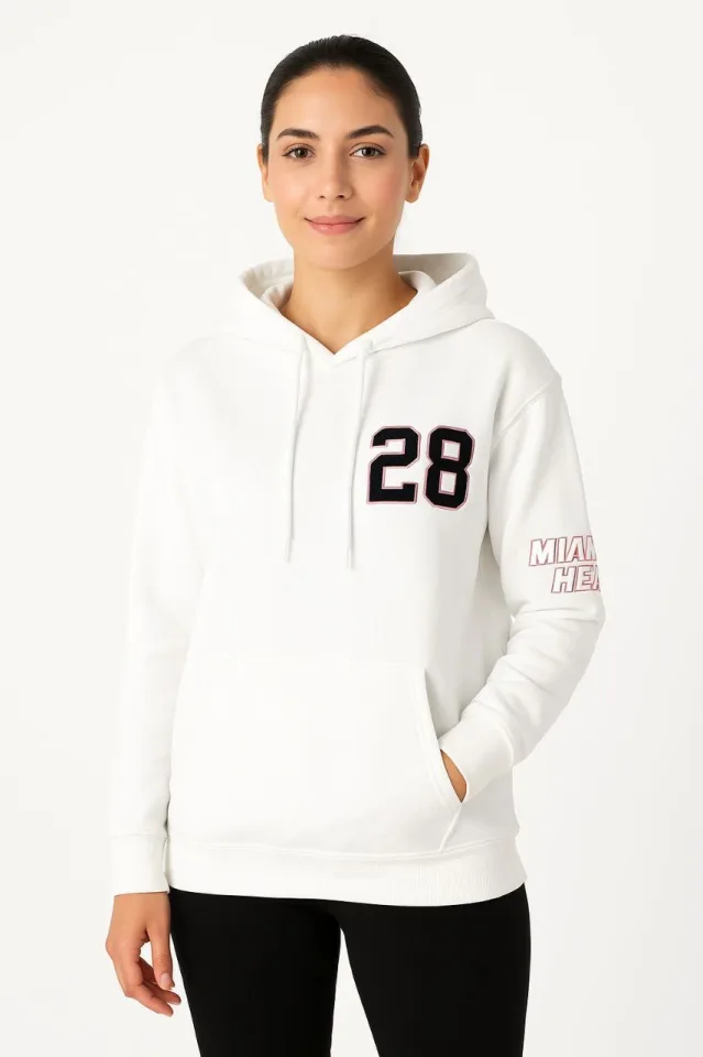 Üç İplik Kapüşonlu Ön Ve Arka Baskılı SweatShirt Hoodie