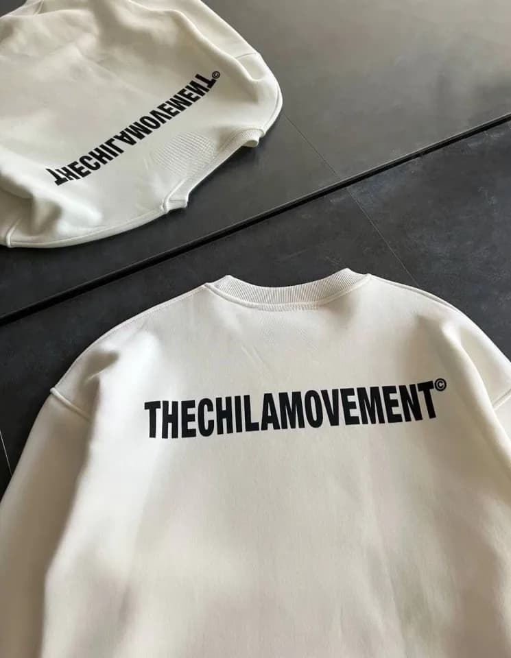 Kışlık Bisiklet Yaka Oversize Baskılı SweatShirt