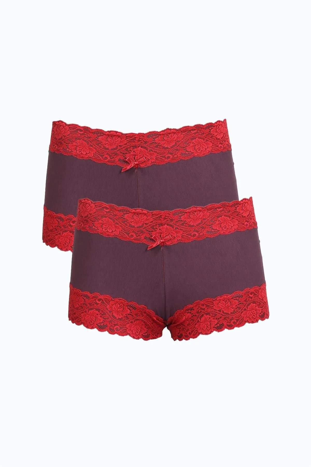 Angelino Kadın Pamuklu 2li Boxer 40277