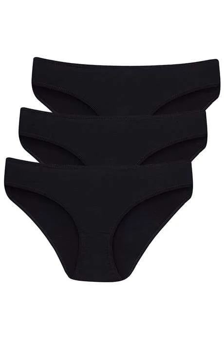 Kız Çocuk Külot 3'lü Paket %100 Pamuklu