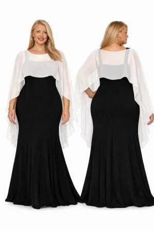 Büyük Beden Kolsuz Abiye İçin Pelerin Bolero ND4035