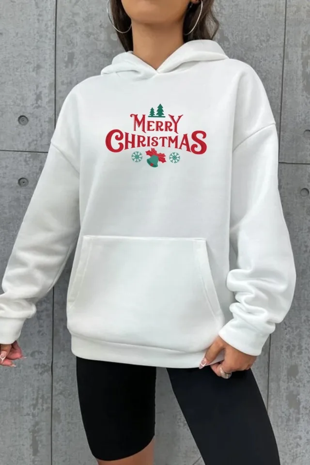 Mutlu Noeller Sweatshirt & Hodi - Beyaz