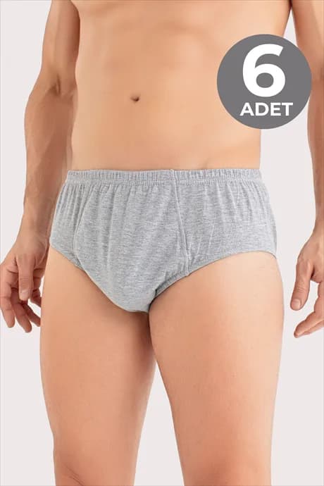 6'lı Paket Erkek Külot %100 Pamuk Penye