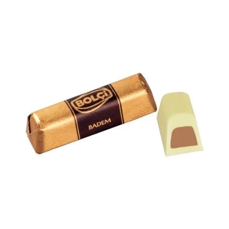 Bademli Gianduja Dolgulu Beyaz Çikolata Bar 1 kg