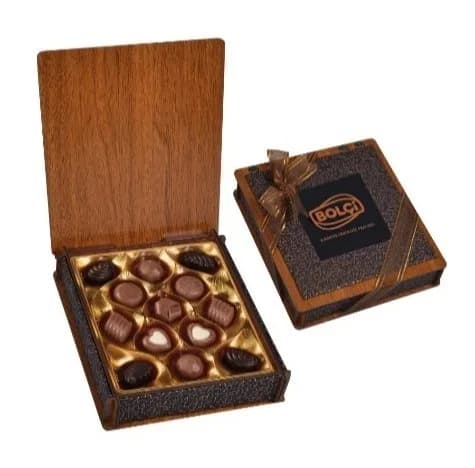 AHŞAP VE DERİ KUTU 130 g (BRONZ)