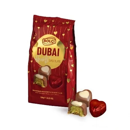 Fıstıklı Kadayıf Dolgulu Sütlü Çikolata Kalp 120 g