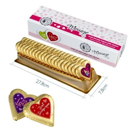 GIANDUJA DOLGULU SÜTLÜ KALP 21 g (MESAJ)