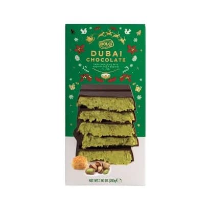 Fıstıklı Kadayıf Dolgulu Bitter Çikolata Noel 200 g