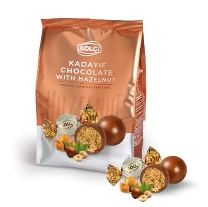 Fındıklı Kadayıf Dolgulu Sütlü Çikolata Büküm 500 g
