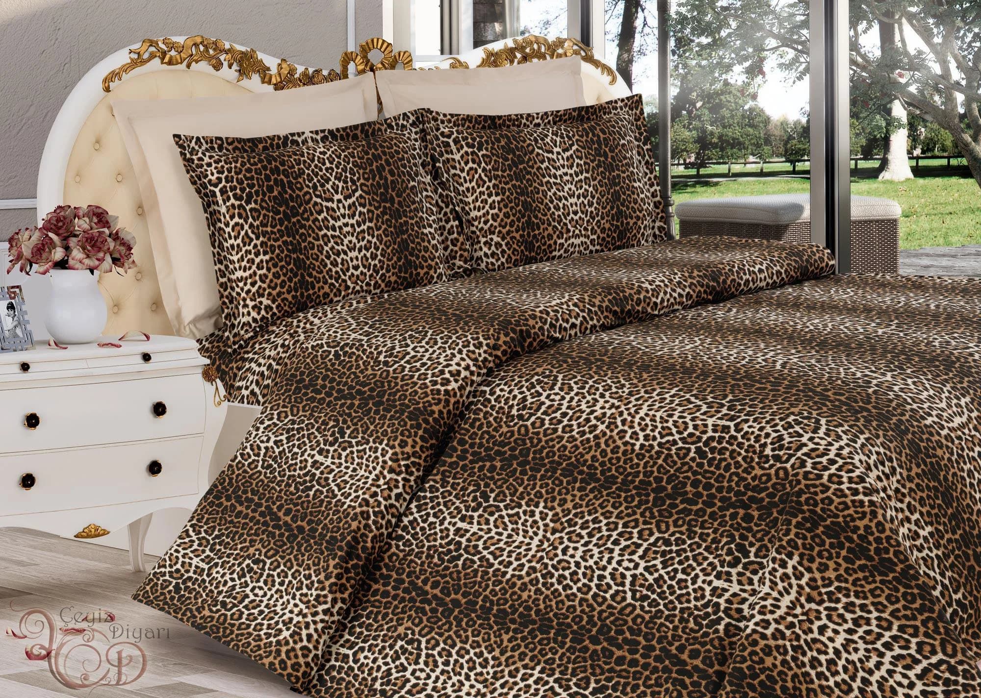 Leopar Desenli Nevresim Takımı