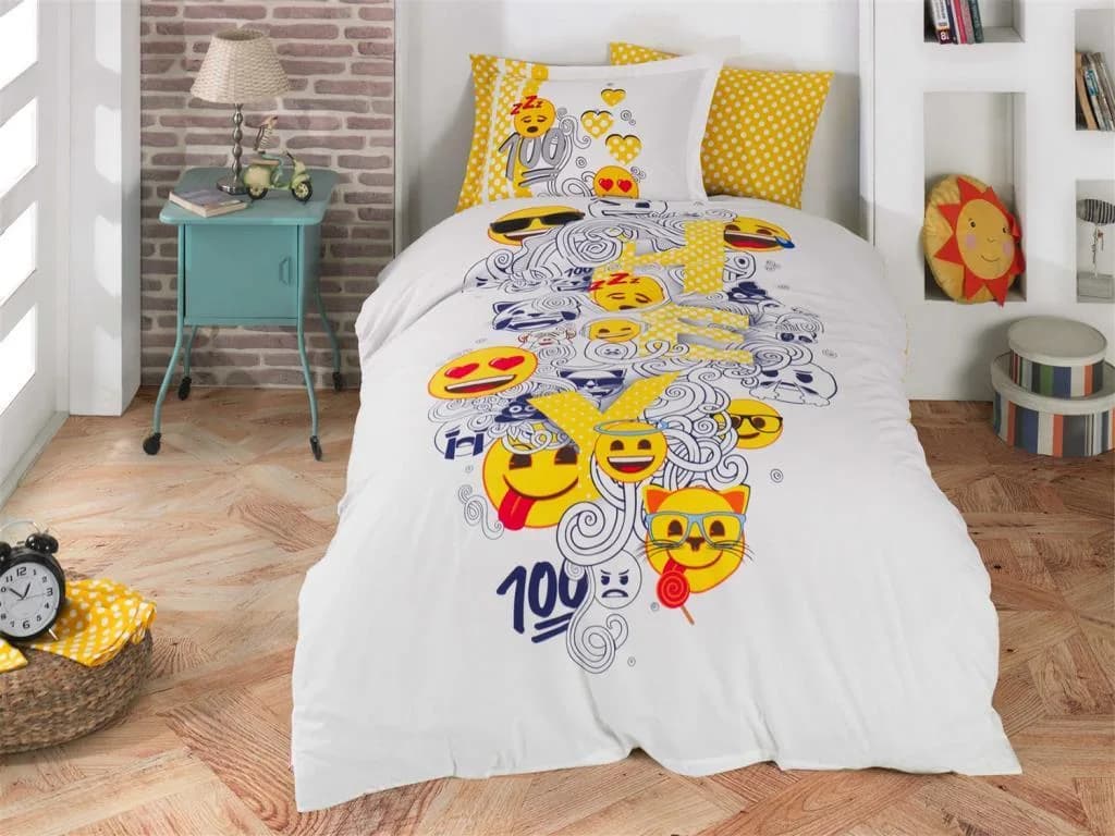Emoji Party Çocuk Nevresim Takımı