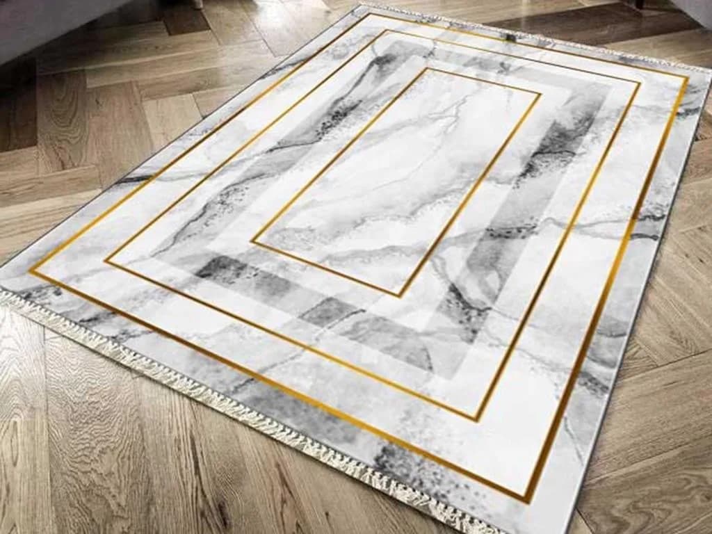Kaymaz Taban Dijital Baskı Kadife Halı Shape 120x170 Cm