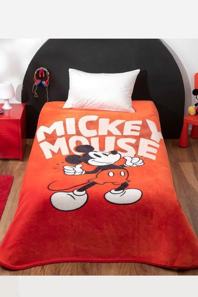 Mickey Mouse Lisanslı Tek Kişilik Battaniye