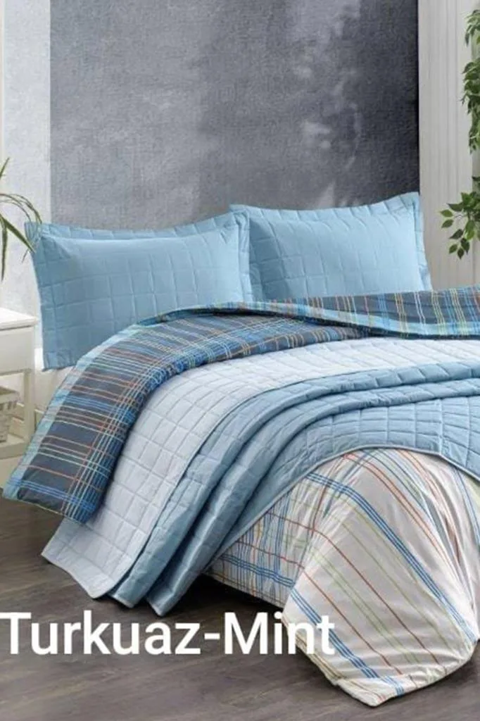 Kristal Casual 7 Parça Çift Taraflı Gelin Seti Turkuaz - Mint