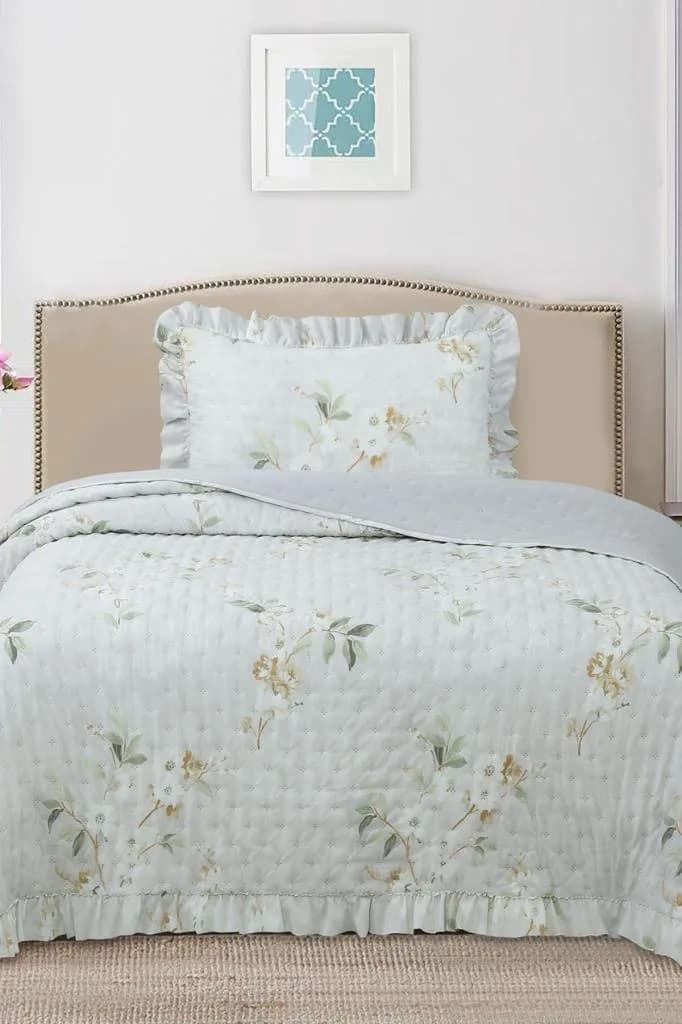 Breeze Bahar Çiçekleri Tek Kişilik Yatak Örtüsü 180x240