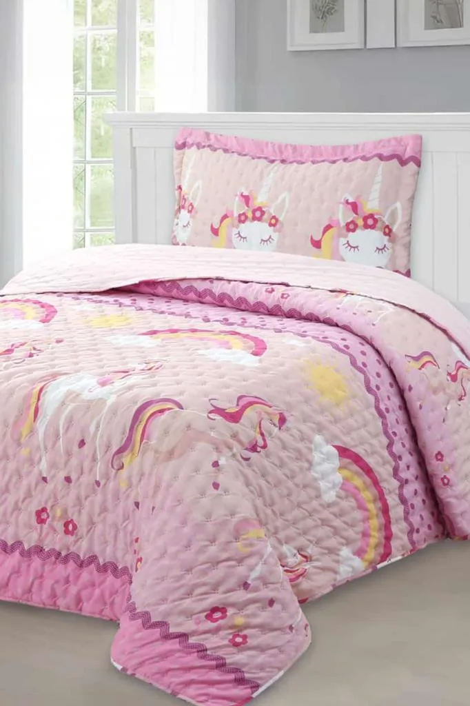 Unicorn Genç Ve Çocuk Tek Kişilik Yatak Örtüsü 180x240