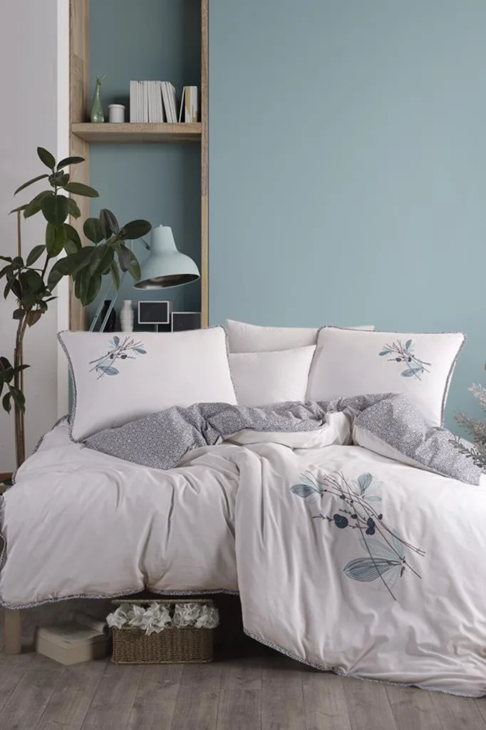 Flosh Linea 6 Parça %100 Pamuk Çift Kişilik Nevresim Takımı