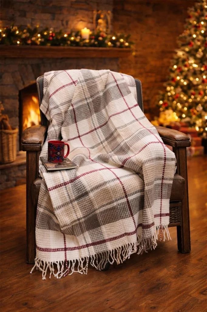 Dinarsu Cozy Life İnka Pamuklu Tv Battaniye 130x170 cm
