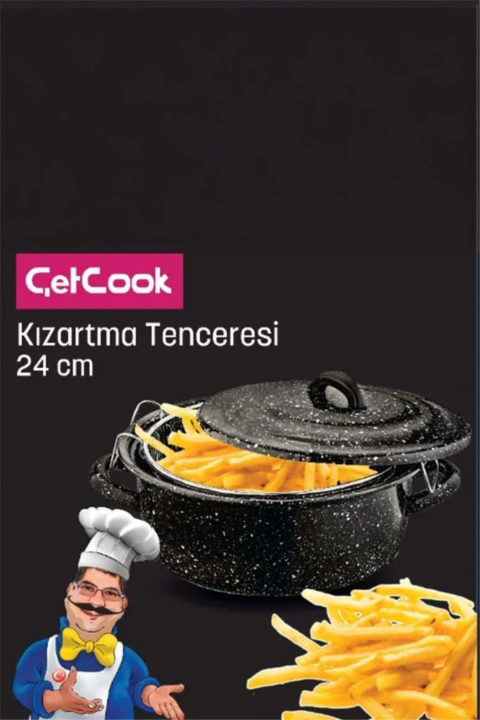 ÇETCOOK Kızartma Tenceresi 24 cm