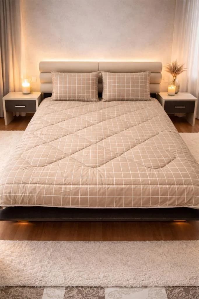 Kare Wellsoft 195x215 Cm Çift Kişilik Yorgan Takımı