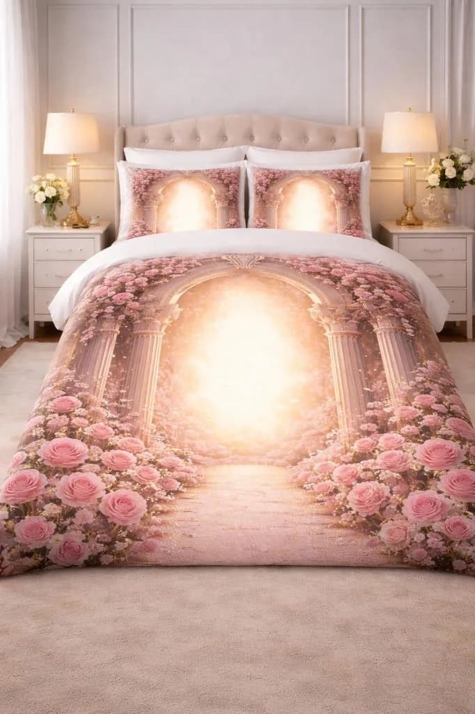 Aurora 5D Baskılı %100 Pamuklu Çift Kişilik Nevresim Takımı