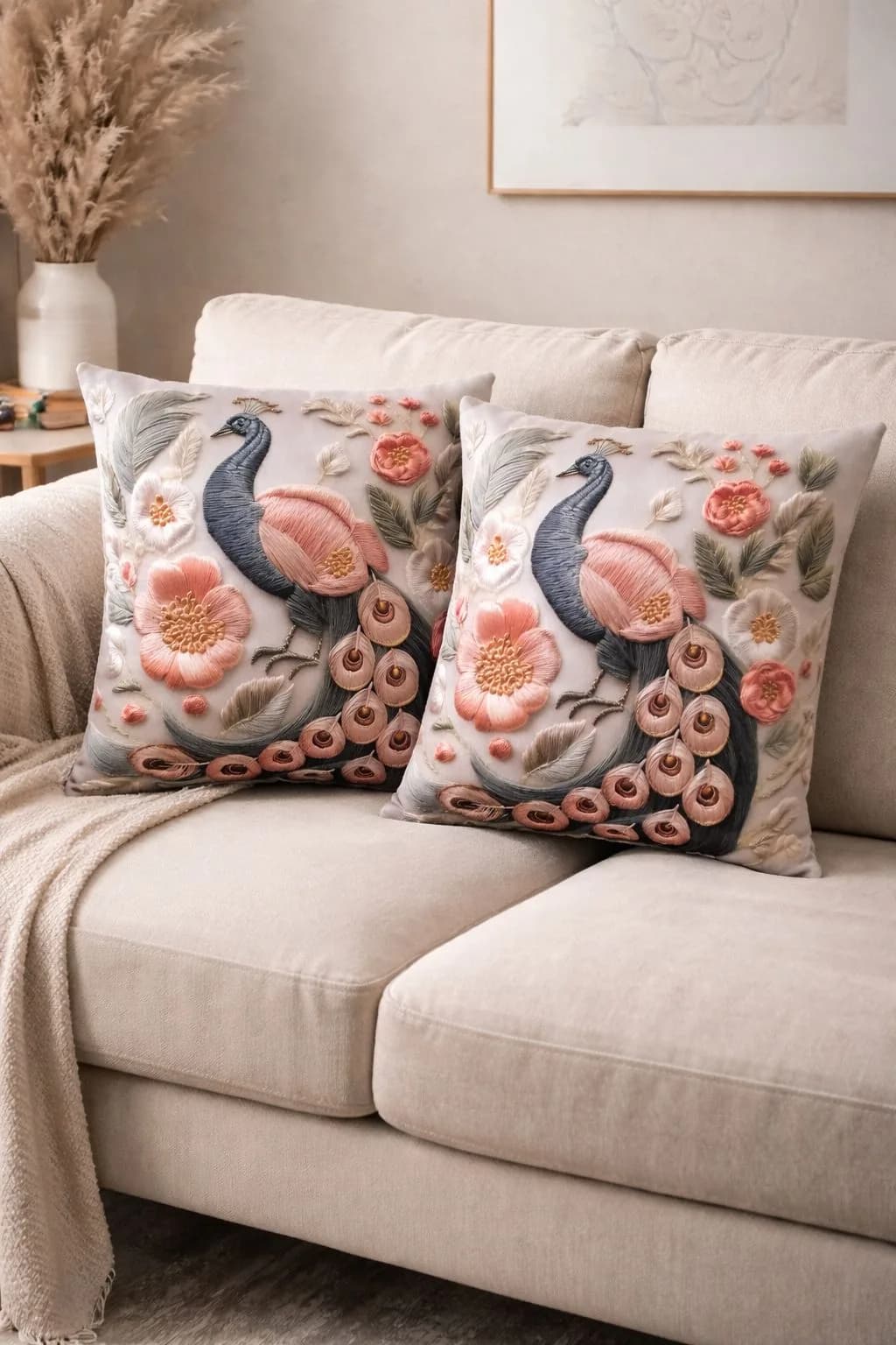 Vellina Baskılı 2li Kırlent Kılıfı 40x40 cm